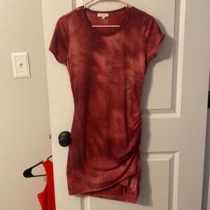 La Miel (bought on Pink Lily) red tie dye dress. Size Small.